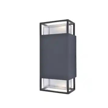 Lutec buitenlamp Ridge 2-lichts antraciet