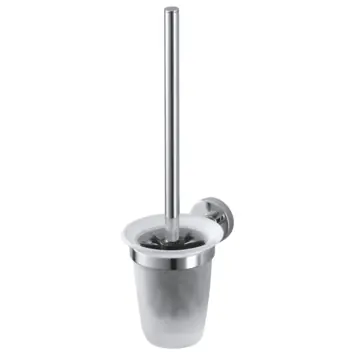 Haceka Kosmos toiletborstelset glas chroom zwart