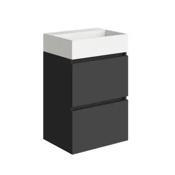 Marho Mini badkamermeubel set mat zwart 45 x 35,1 x 71,2 cm