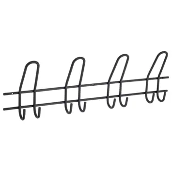 Kapstok 8 haken Ursela zwart zamak 530 mm