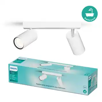 Philips Idris opbouwspot 2×5 W IP44 wit