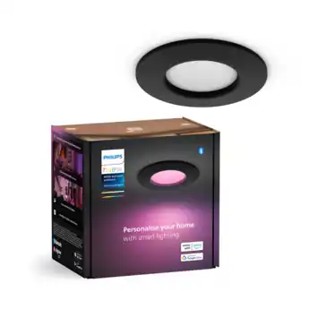 Philips Hue inbouwspot zwart Ø90mm