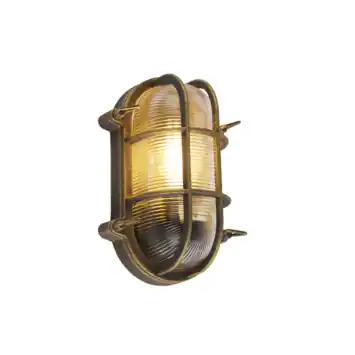 QAZQA wandlamp Noutica 1-lichts 60W E27 goud messing aluminium