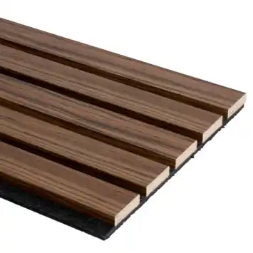 Kleurstaal lattenwand Decowall Advanced walnoot 25x30cm