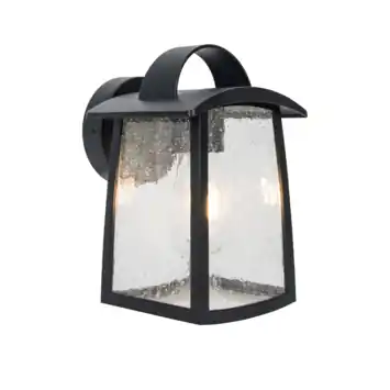 LUTEC wandlamp Kelsey 40W zwart hoogte 26 cm