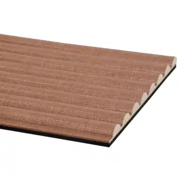 Kleurstaal lattenwand Decowall Acoustic Curve terra 25x30cm