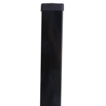 Profielpaal vierkant zwart 6 x 6 cm, lengte 310 cm