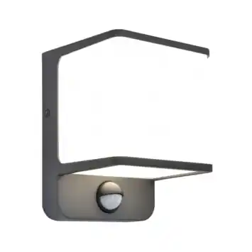 LUTEC wandlamp Doblo donkergrijs 14W