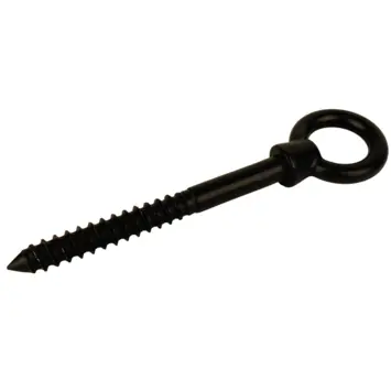 Oogbout met houtdraad 8x80mm RVS Zwart