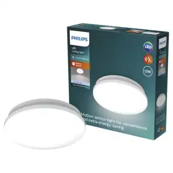 Philips plafondlamp Acuna wit 12W 4000K met bewegingssensor