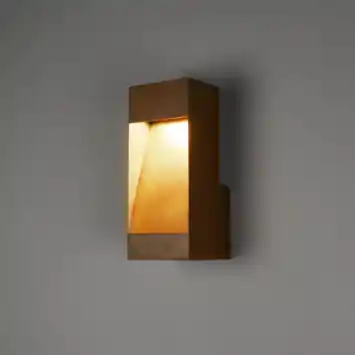 KonstSmide buiten wandlamp Rho 8W LED 1-lichtslamp roestbruin