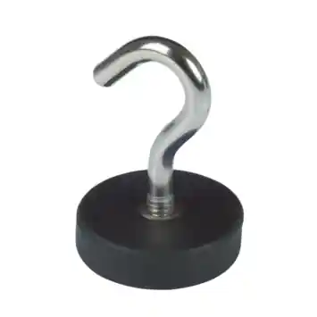 Magneet haak Neodymium rubber 22x33mm 2 stuks