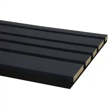 Kleurstaal lattenwand Decowall Acoustic Blend lava eiken 25x30cm
