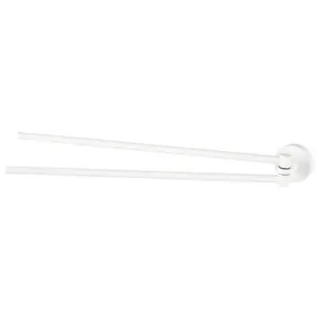 Haceka Kosmos dubbele handdoekhouder mat wit metaal 46 cm