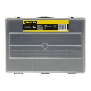 Stanley opbergkoffer type 160 14 vakken zwart