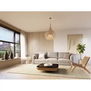 Kleurstaal lattenwand Decowall Acoustic ton sur ton natuur eiken 25x30cm