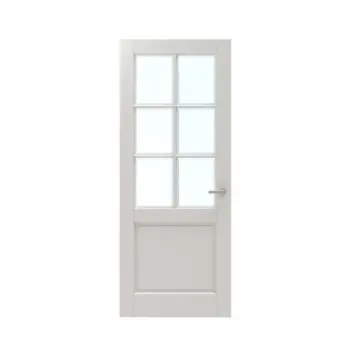 Lundia binnendeur Frama En 2F01 blank facet glas wit gegrondverfd opdek links 93 x 231,5 cm
