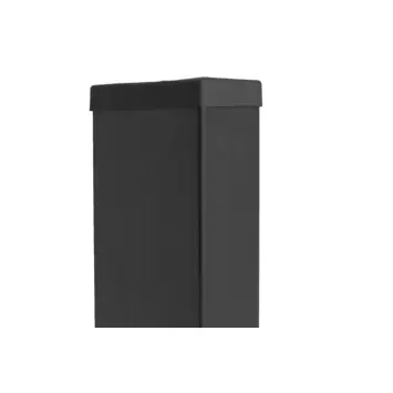 Profielpaal rechthoek zwart 6 x 12 cm, lengte 175 cm