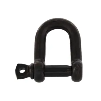 D-sluiting 8mm RVS Zwart