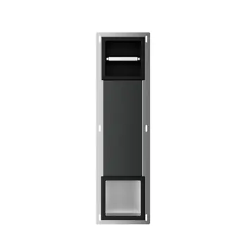 Marho Delya toiletrolhouder zonder klep en reserverolhouder inbouw mat zwart
