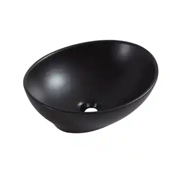 Marho Ablua waskom ovaal 40 x 33 x 14,5 cm keramiek mat zwart