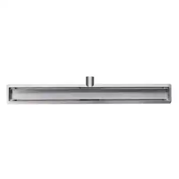 Marho Drip douchegoot met tegelrooster en flens 120 x 7 cm RVS