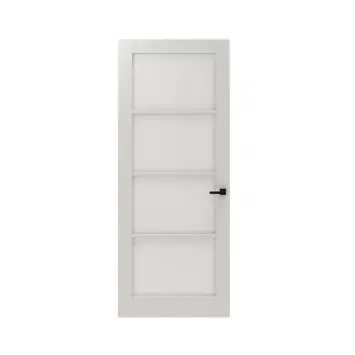 Lundia binnendeur Frama Tre 2D02 mat glas wit gegrondverfd opdek links 88 x 211,5 cm