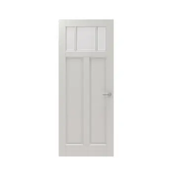 Lundia binnendeur Frama En 2G02 mat facet glas wit gegrondverfd opdek rechts 93 x 201,5 cm