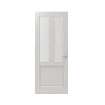 Lundia binnendeur Frama En 2G03 mat facet glas wit gegrondverfd opdek rechts 83 x 211,5 cm