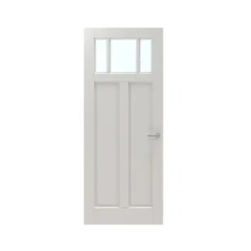 Lundia binnendeur Frama En 2F02 blank facet glas wit gegrondverfd opdek rechts 83 x 211,5 cm