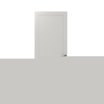 Lundia binnendeur Vika En BA02 RAL 9010 gelakt stomp links 78 x 231,5 cm