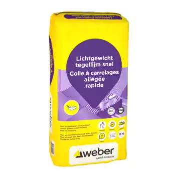 Weber Beamix lichtgewicht tegellijm snel 15 kg