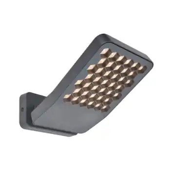 LUTEC wandlamp Atlantis donkergrijs 13,7W