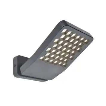 LUTEC wandlamp Atlantis donkergrijs 13,7W