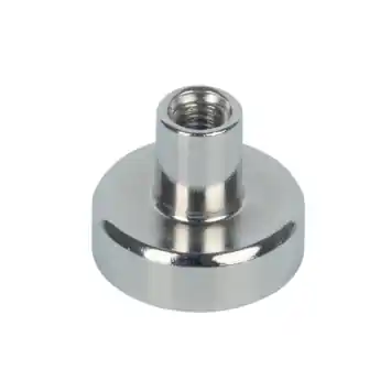 Magneet Neodymium schroefdop met zilver 16mm