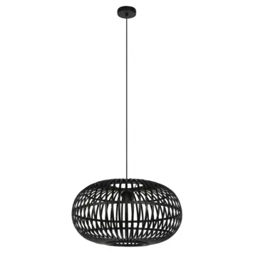 Hanglamp Indy bamboe zwart Ø55 cm