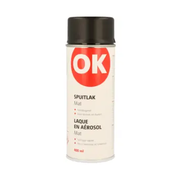 OK spuitlak mat zwart 400 ml
