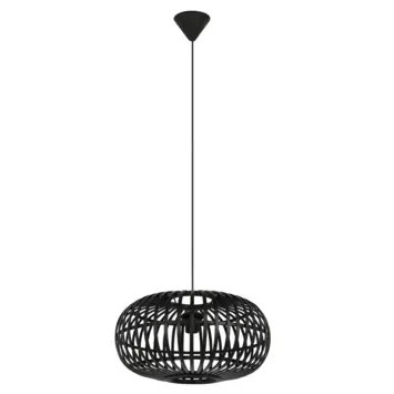 Hanglamp Indy bamboe zwart Ø44 cm