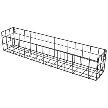 Duraline wandmand draadstaal mat zwart 60 x 12 x 10 cm