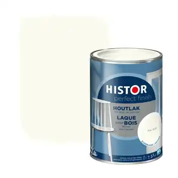 Histor Perfect Finish houtlak zijdeglans RAL 9010 gebroken wit 1,25 liter
