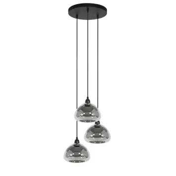 Hanglamp Kai 3-lichts smoke glas Ø30x19 cm
