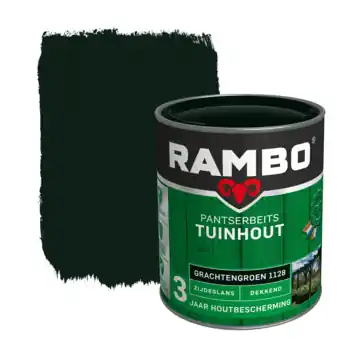Rambo Pantserbeits Tuinhout zijdeglans dekkend grachtengroen 750 ml
