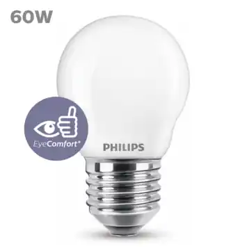 Philips LED kogel E27 60W mat niet dimbaar