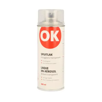 OK spuitlak hoogglans transparant 400 ml