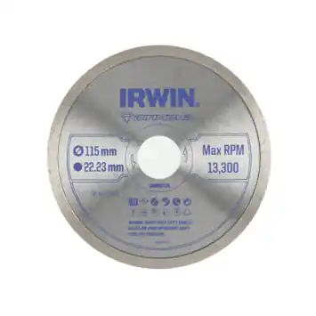 Irwin diamantschijf voor haakse slijper Ø115 mm. Voor kermamiek.