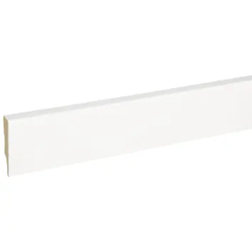 Muurplint blok MDF wit 1,2 x 6 cm