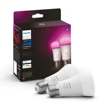 Philips Hue standaardlamp - wit en gekleurd 9W - 2 pack - E27