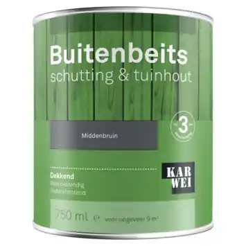 KARWEI buitenbeits schutting & tuinhout dekkend middenbruin 750 ml