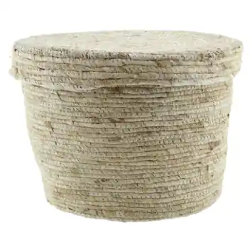 Mand mais husk inclusief deksel naturel D37H27CM