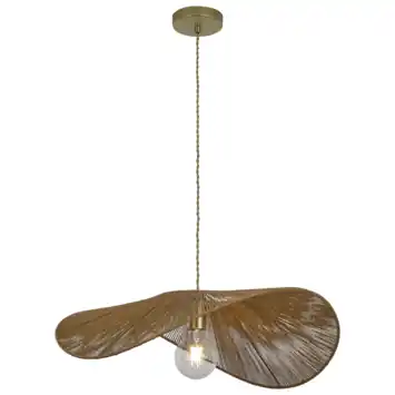 KARWEI hanglamp Inez naturel bruin ø60x16cm